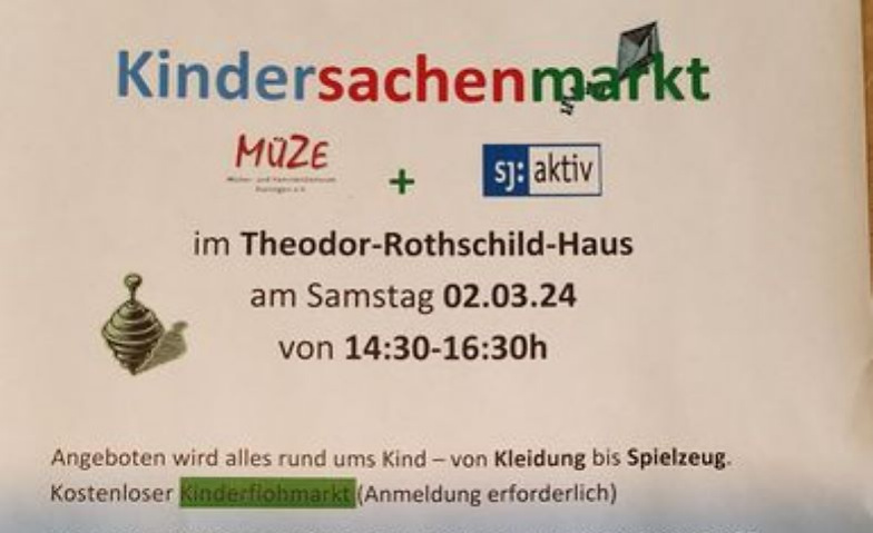 Kindersachenmarkt im Theodor Rothschild Haus mit dem MüZe ES