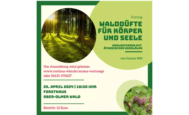 Vortrag: "Walddüfte für Körper und Seele" Waldnaturschutzzentrum, Am Wald 14, 55270 Ober-Olm Tickets