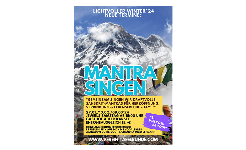 Mantra Singen mit Ingo &amp; Doris - offenes Yoga-Angebot ${singleEventLocation} Tickets